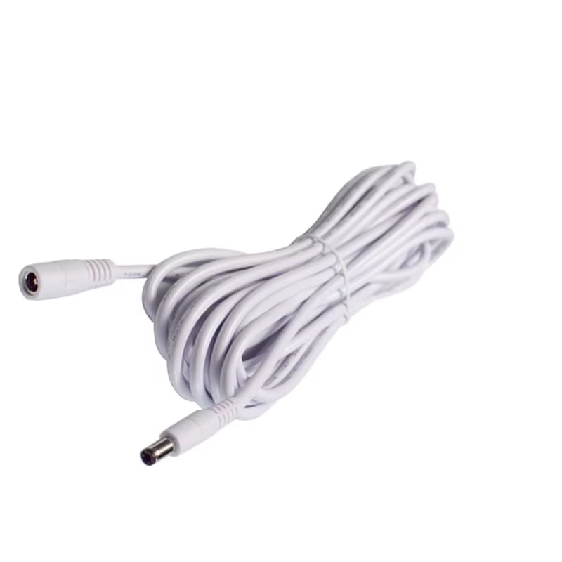 Cable de alimentación DC de 5,5x2,5mm, 19V/24V, 18awg, macho a hembra, Cable de extensión para proyector, enrutador de monitoreo, blanco de alta potencia - imagen 3
