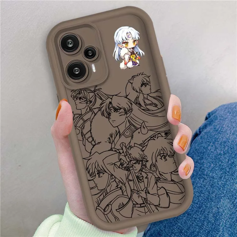 Funda de Anime Seshomaru para Xiaomi Poco X3 X4 X5 X6 X7 C65 C75 M4 M5 M5S F6 F4 F5 Pro GT NFC caja de teléfono con escalera ocular - imagen 4