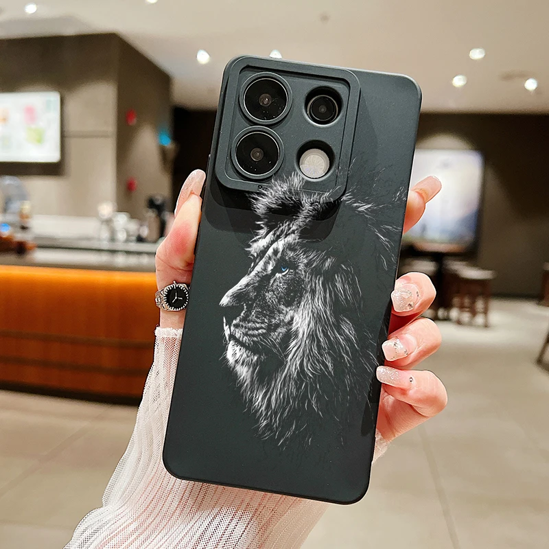 Funda de teléfono con patrón de León para Xiaomi, carcasa para Poco X6 Pro, 11 Lite, 5G, NE, 13, 13T, 12, 12T, Poco M6, X5, F5 Pro, 14 - imagen 2