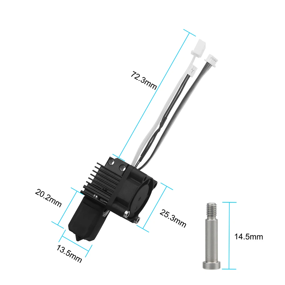 TZ2.0 extremo caliente para Bambu Lab P1 X1 serie Hotend Kit cabezal de extrusión con ventilador 24V60W calentador de cerámica para piezas de impresora 3D Bambulab - imagen 4