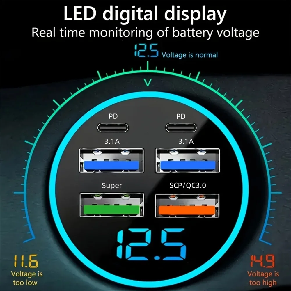 Cargador de coche USB tipo C carga rápida 3,0 adaptador de teléfono de carga rápida tipo C cargador rápido en el coche para iPhone 15 Xiaomi 15 Samsung - imagen 4