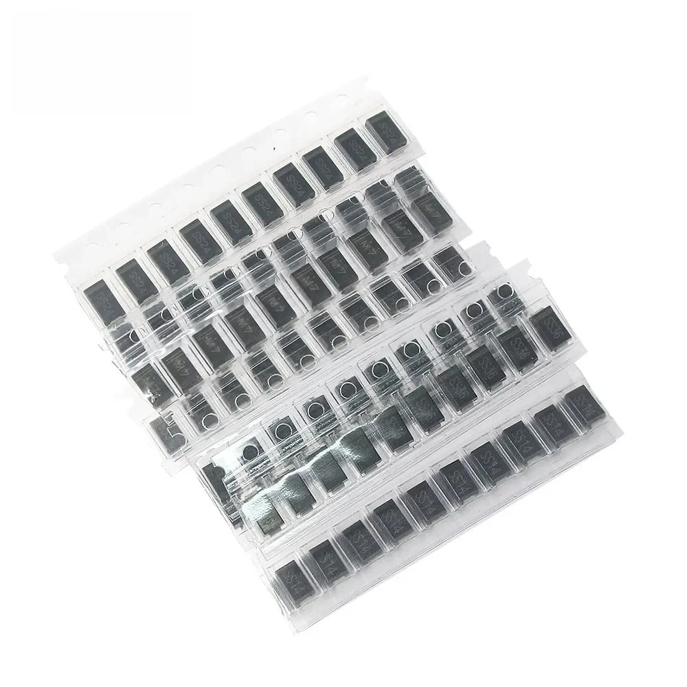 90 Uds Kit de diodos SMD 9 valores X10 Uds 1N4007 1N4001 1N4004 SS14 SS16 SS24 SS26 SS34 SS36 juego surtido de diodos rectificadores SMD - imagen 5