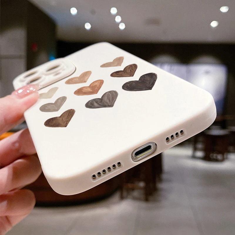 Funda para iPhone 16 15 funda iPhone 14 Pro Max funda de teléfono con estampado gráfico de corazón para iPhone 13 12 11 XS X 7 8 Plus - imagen 5