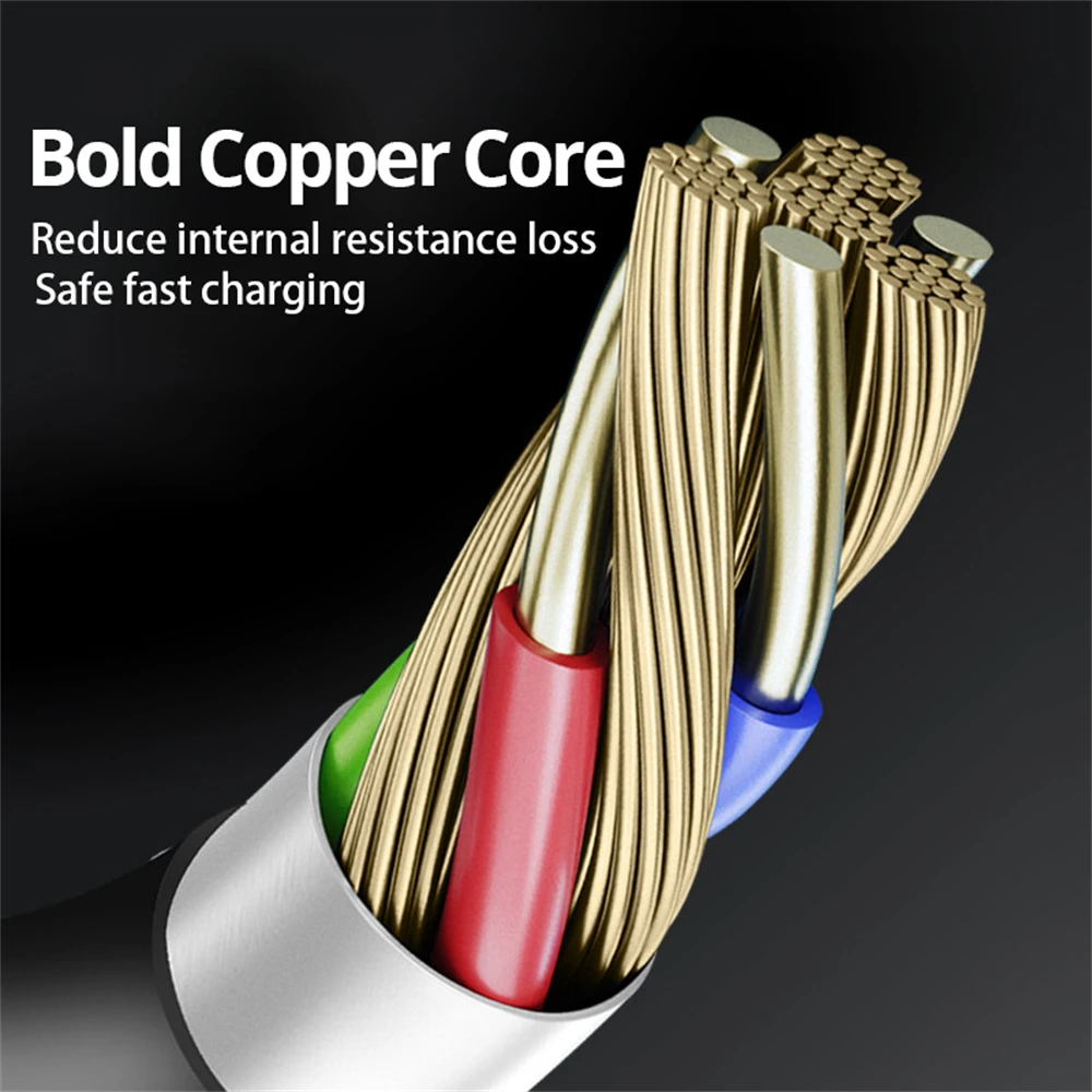 NNBILI Cable de carga rápida telescópico de 66W, cargador USB 6A, Cable tipo C, Cable de resorte de carga rápida para Huawei, Xiaomi, Samsung - imagen 3