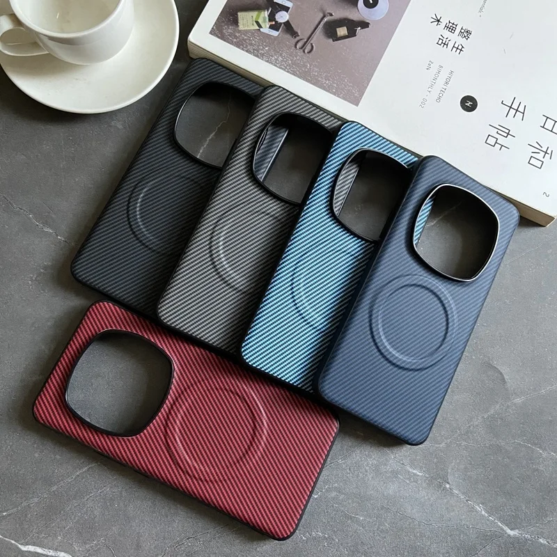 Funda Magsafe para Honor Magic 7 6 5 Pro, elegante sensación de piel, funda a rayas de fibra de carbono para Huawei Honor Magic7 Pro, parachoques a prueba de golpes - imagen 4