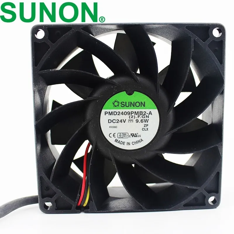 1 Uds PMD2409PMB2-A 9038 90*90*38mm 90mm 24V DC 9,6 W ventilador de refrigeración convertidor de 3 cables para SUNON