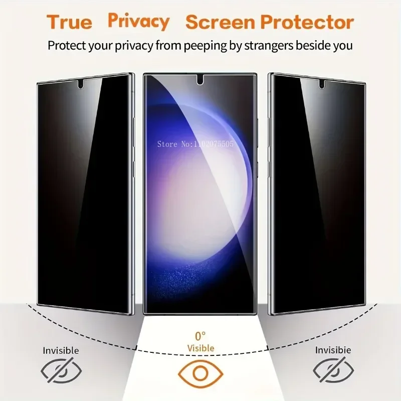 3 paquetes de protectores de pantalla de hidrogel de privacidad para Samsung Galaxy S24 S23 S22 Ultra S9 S8 S10 Plus S21 20 FE Note 10 20 Ultra Film - imagen 3