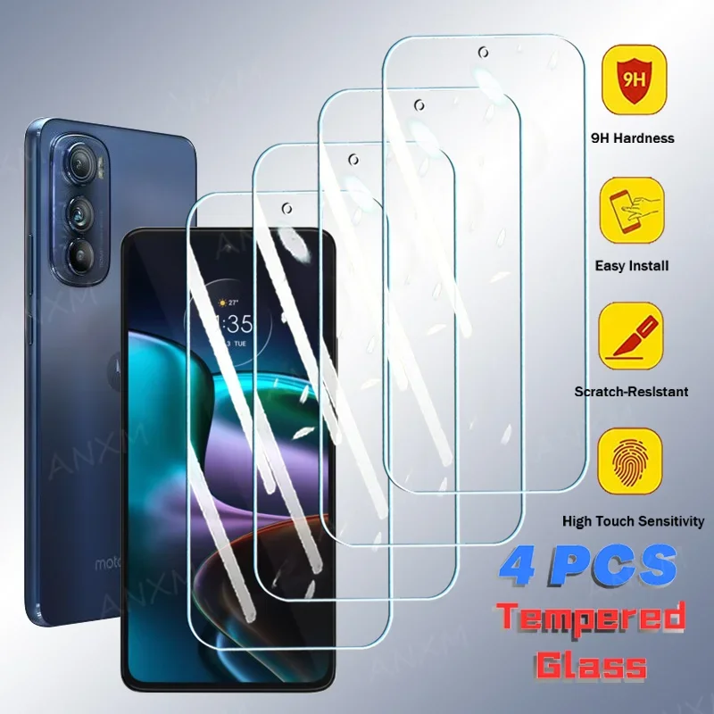 4 Uds Protector de pantalla para Motorola Moto Edge 30 20 Neo Lite Pro G G32 G84 G13 G23 E13 E22 E32 G73 G72 G71 G54 G14 vidrio templado