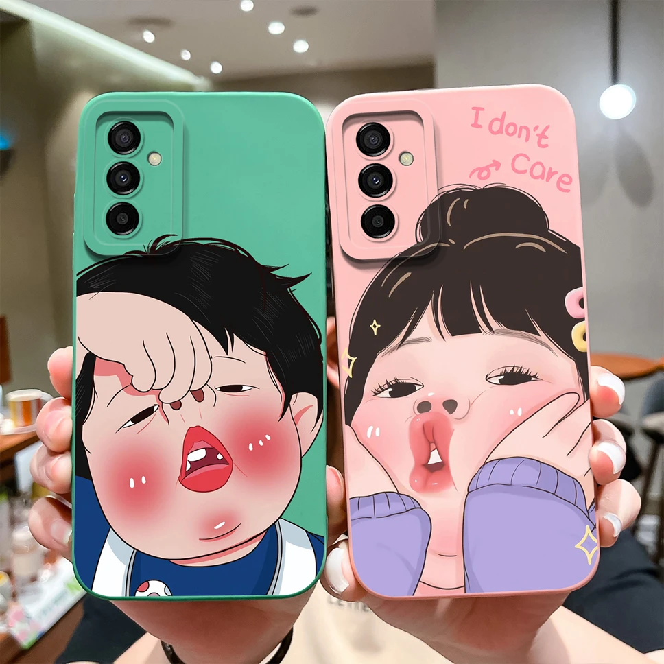 Funda de teléfono para Samsung Galaxy M23 F23 5G, carcasa trasera protectora de silicona suave a prueba de golpes, Gato divertido, astronauta - imagen 4