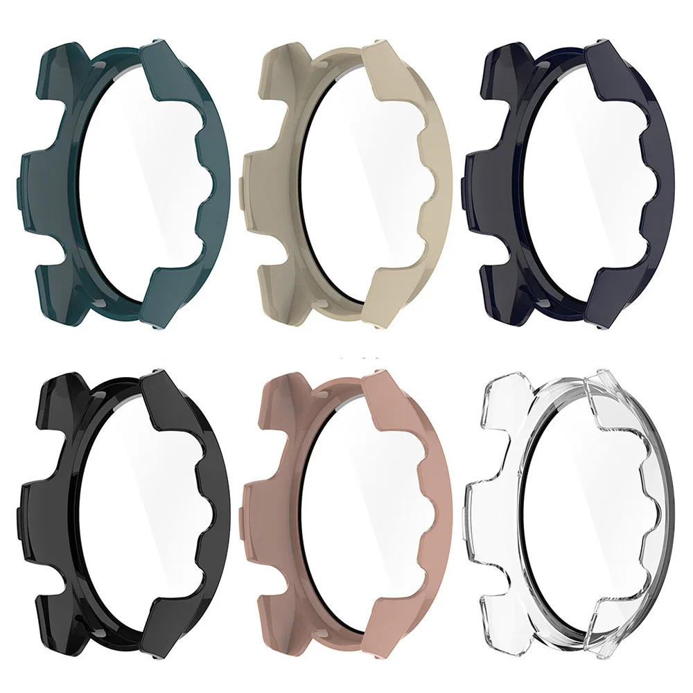 PC + funda protectora de vidrio para Garmin Forerunner 265 265S Protector de pantalla completa cubierta de parachoques - imagen 3