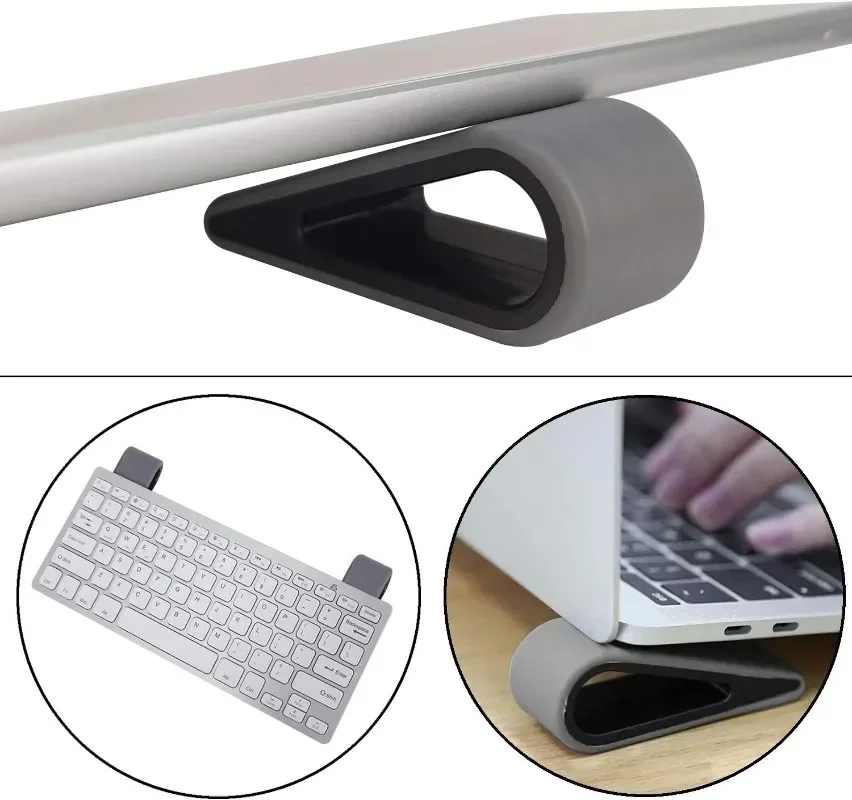 Soportes para ordenador portátil, soporte de refrigeración ajustable, estante aumentado para ordenador de escritorio, soporte de almohadilla Base, suministros de oficina - imagen 2