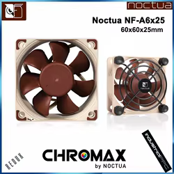 Noctua NF-A6x25 PWM Ventilador 60mm Silencioso para CPU con Control Térmico