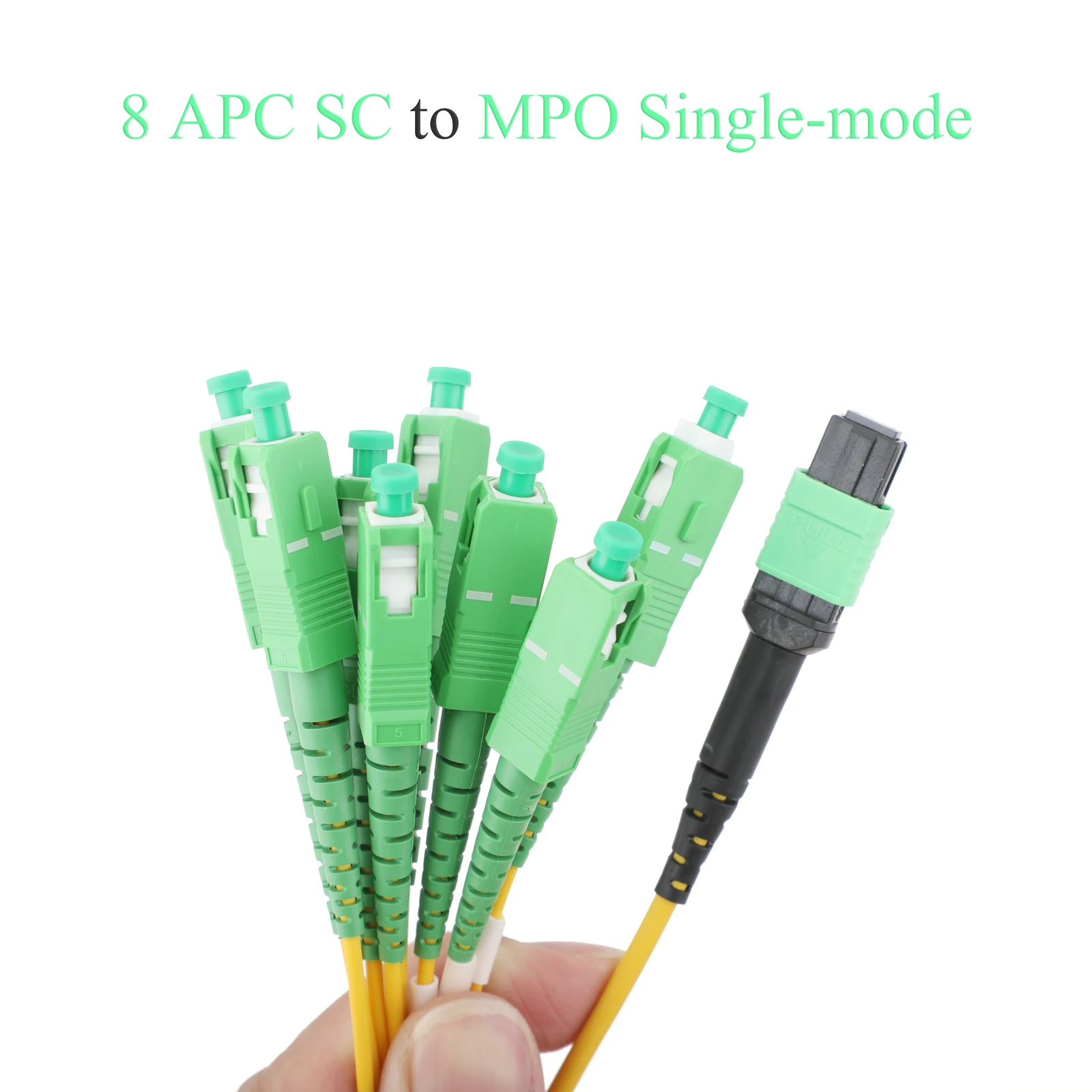 1 Uds. Cable de conexión de fibra óptica monomodo de 8 núcleos MPO/PC a 8SC/APC 1M/3M/5M/10M/15M/20M puentes SM para red de telecomunicaciones - imagen 2