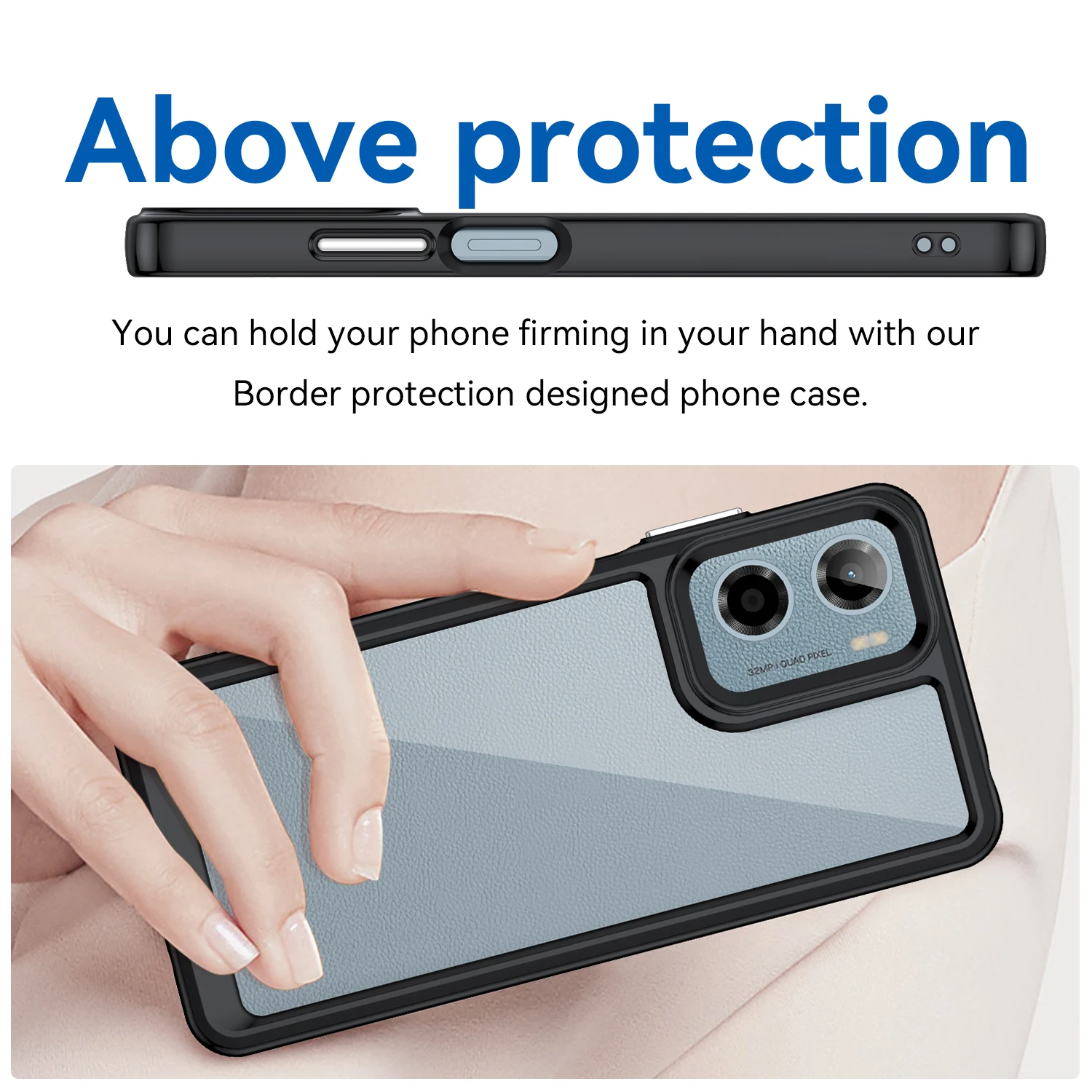 Para Motorola Moto G05 Funda transparente Moto G05 Funda Coque Funda dura translúcida borde suave a prueba de golpes parachoques trasero de teléfono para Moto G05 - imagen 4