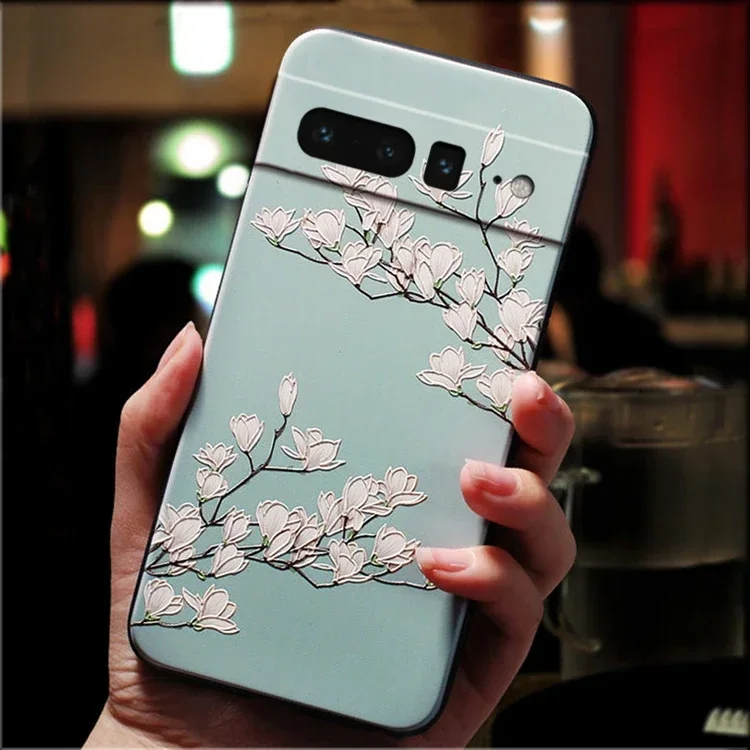 Funda protectora de silicona para teléfono móvil, carcasa de lujo 3D para Google Pixel 8, 7 Pro, 7A, 8Pro, 7Pro - imagen 4