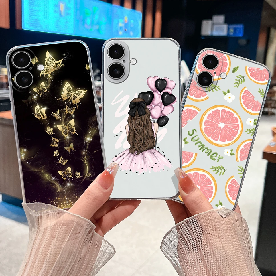 Para iPhone 17 Pro Max/iPhone Air funda de teléfono patrones de moda suave TPU silicona transparente Shell para iPhone17 Capa ligera - imagen 3