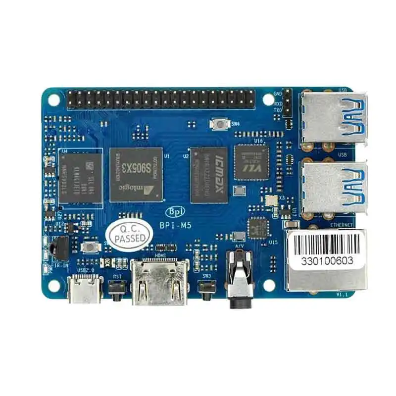 Banana Pi BPI-M5 con diseño de chip Amlogic S905x3 16G eMMC, alto rendimiento como 4B compatible con Raspberry Pi tamaño 3B - imagen 5