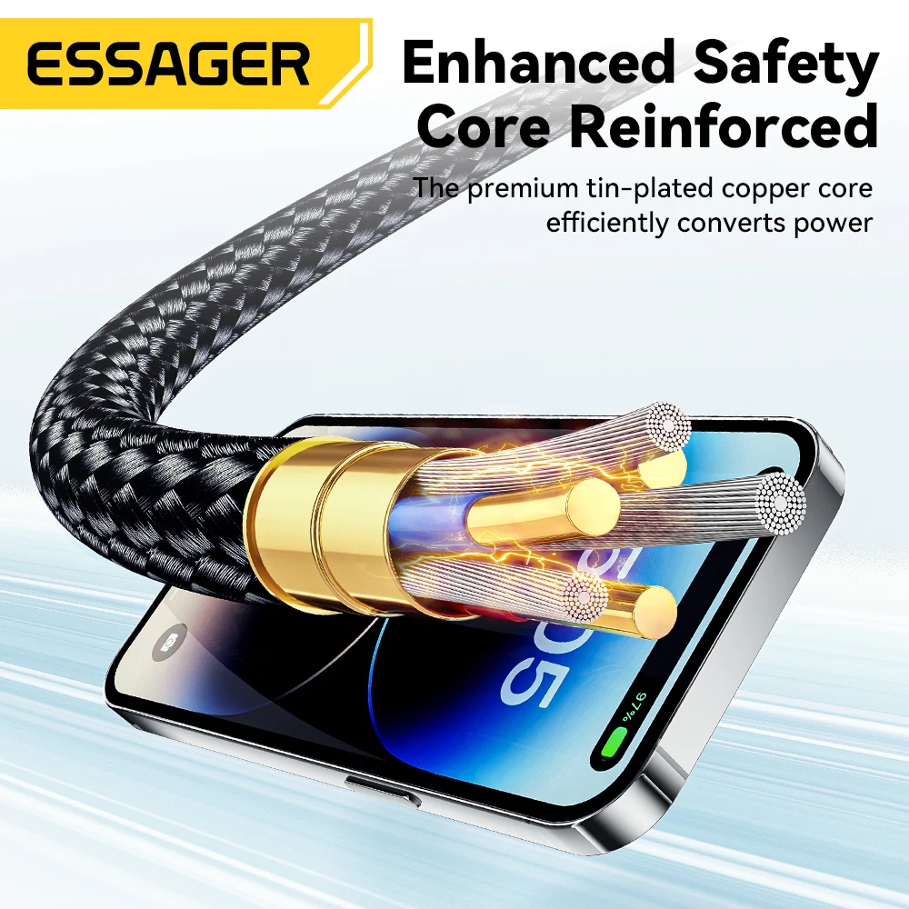 Essager Cable USB-C PD Carga Rápida para iPhone 14/13/12/11 Pro Max - imagen 2
