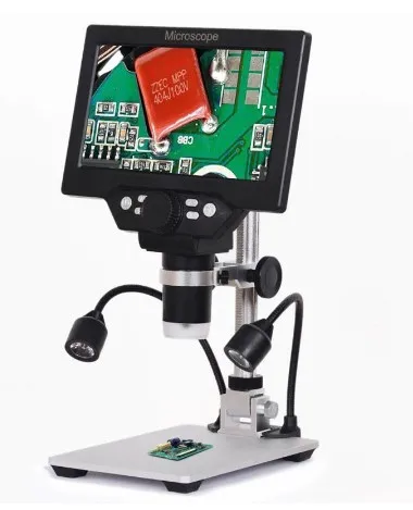 Microscopio electrónico Digital G1200D, pantalla grande a Color de 12MP y 7 pulgadas, batería de litio integrada 1-1200X continua con luz - imagen 3