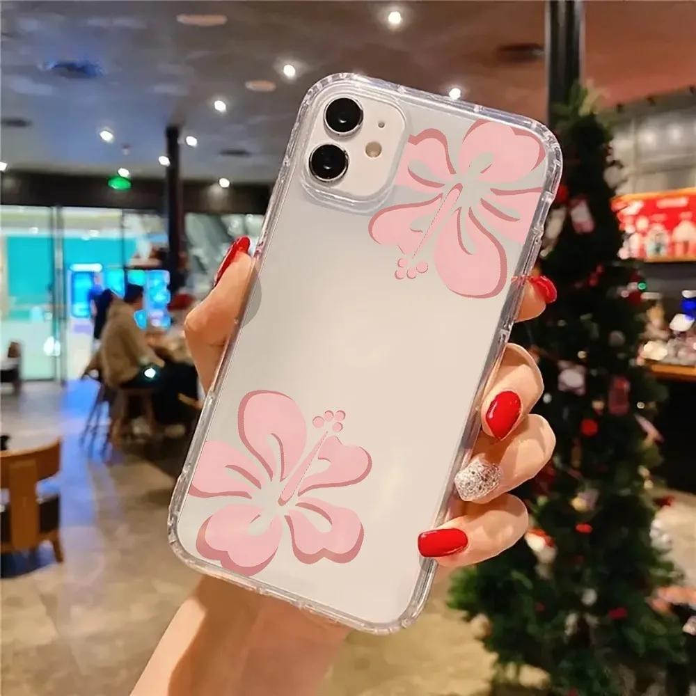Funda de teléfono transparente estética minimalista con flor rosa adecuada para iPhone 17 16 11 12 13 14 15 Pro Max Plus XR XS X 7 8 - imagen 4