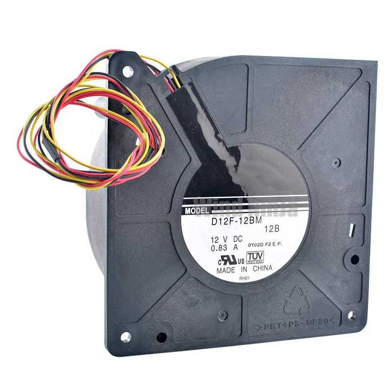 D12F-12BM 12cm 120mm ventilador 120x120x32mm DC12V 0.83A ventilador de refrigeración centrífugo de 3 pines para gabinete de impresora de servidor DG31-00011B - imagen 2