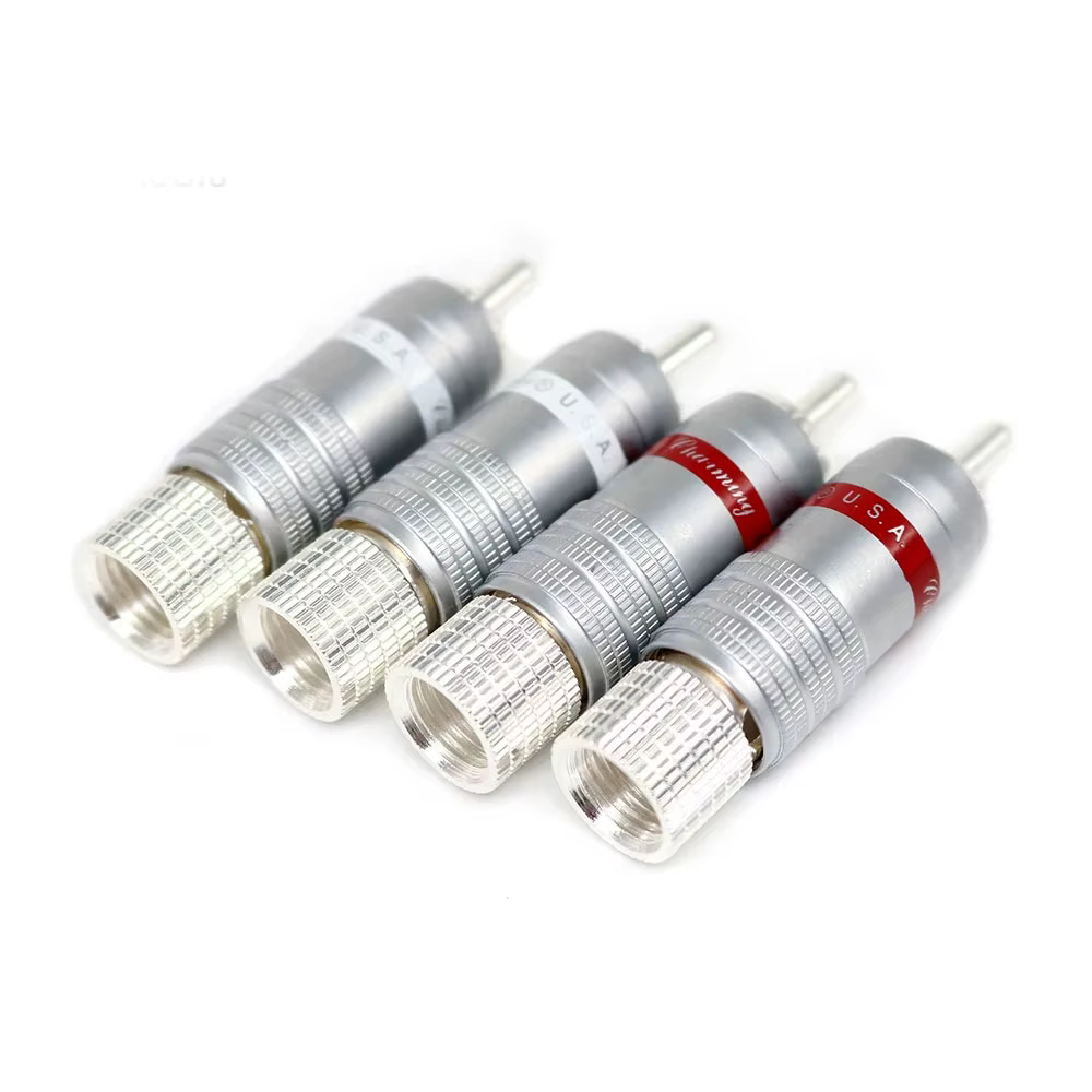 Conectores RCA Plata Alta Fidelidad Audio Ailfielder - imagen 2