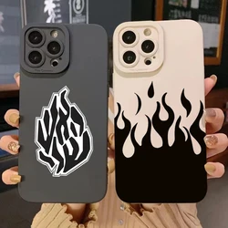 Funda de silicona para Xiaomi Redmi con diseño de llama negra