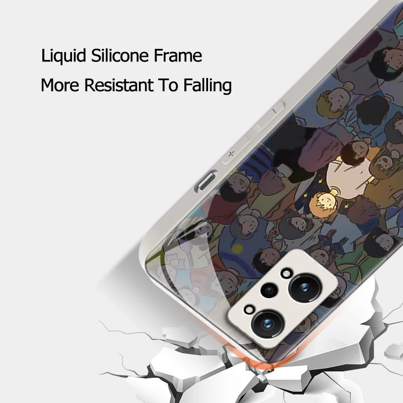 Funda de teléfono de vidrio templado para OPPO, protector de lujo para parejas, para Realme, Q5, Q3, Q2 Pro, Carnaval, Q3i, Q3S, Q3T, Q2i, Q, Q5Pro, Q3Pro, 5G - imagen 3