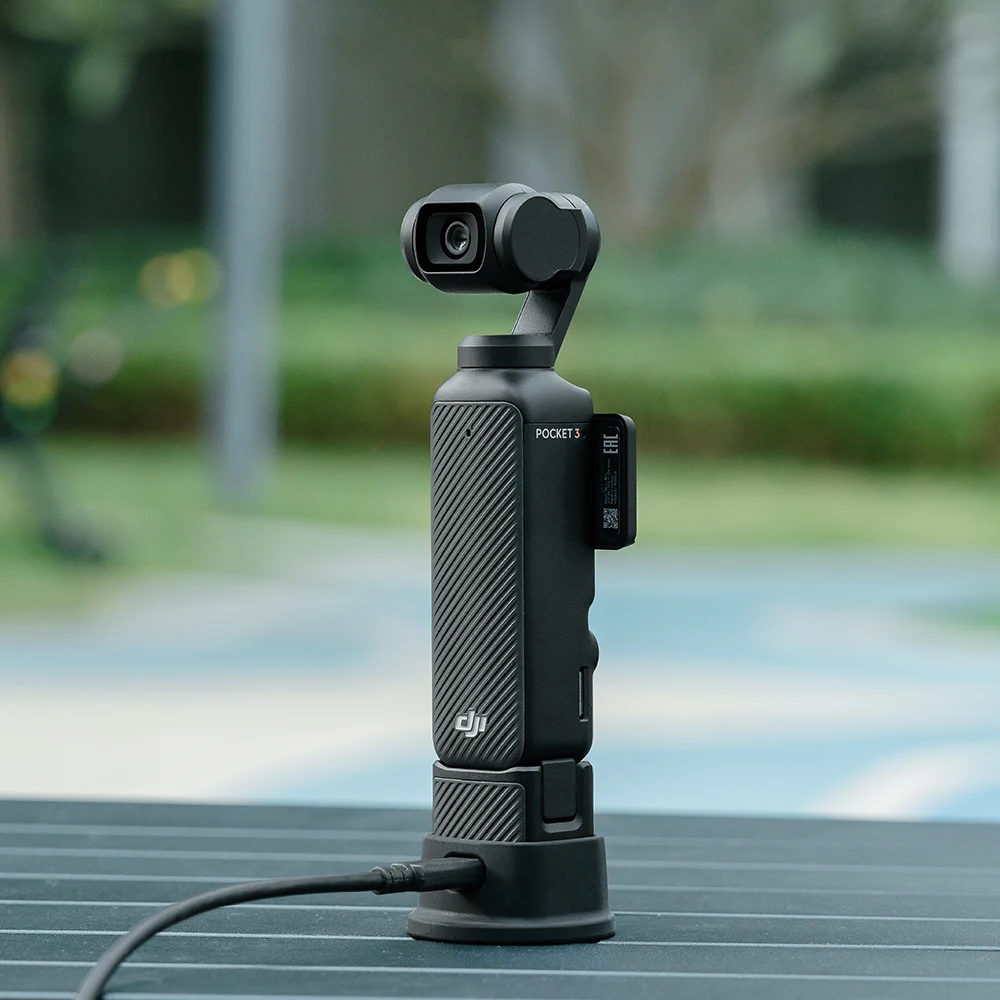Base de escritorio de silicona negra para cámara de acción DJI Osmo Pocket 3, Base de extensión fija antideslizante, accesorio de montaje de cardán - imagen 2