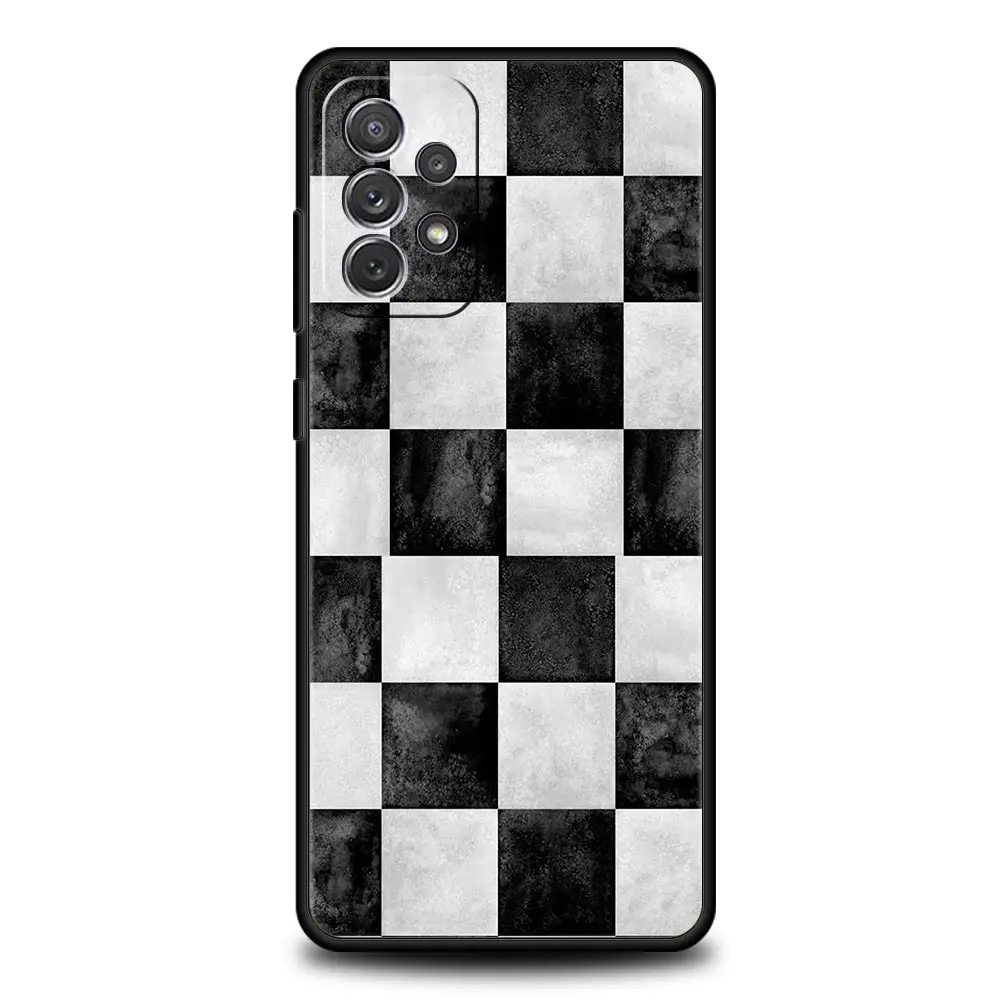 Tablero de ajedrez, funda de teléfono para Samsung A51 A71 A21S A17 A11 A15 A25 A23 A33 A53 A73 A07 A03S A05S A13 A35 A55 5G - imagen 4