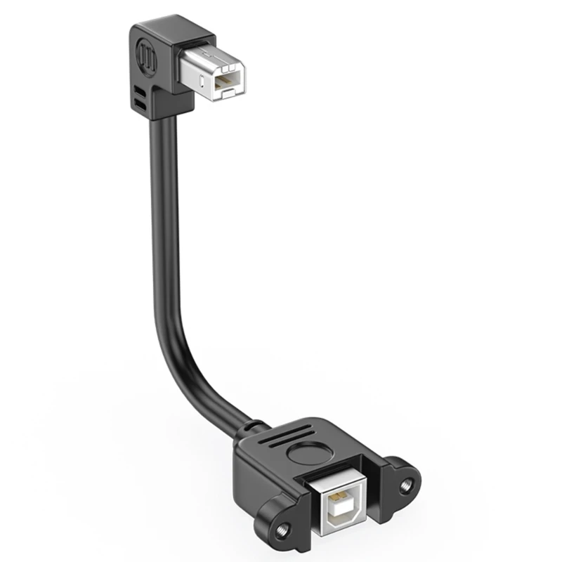 Cable de extensión USB 2,0 B macho a USB B hembra para impresora, montaje en Panel, izquierda/arriba/abajo/ángulo derecho, 90 grados, agujero de tornillo - imagen 3