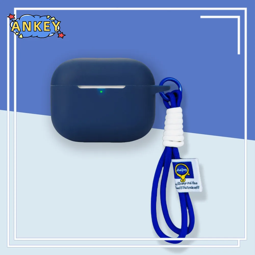 Fundas de silicona para OnePlus Nord Buds 3r con gancho, funda protectora a prueba de golpes para auriculares inalámbricos con cuerda tejida - imagen 2