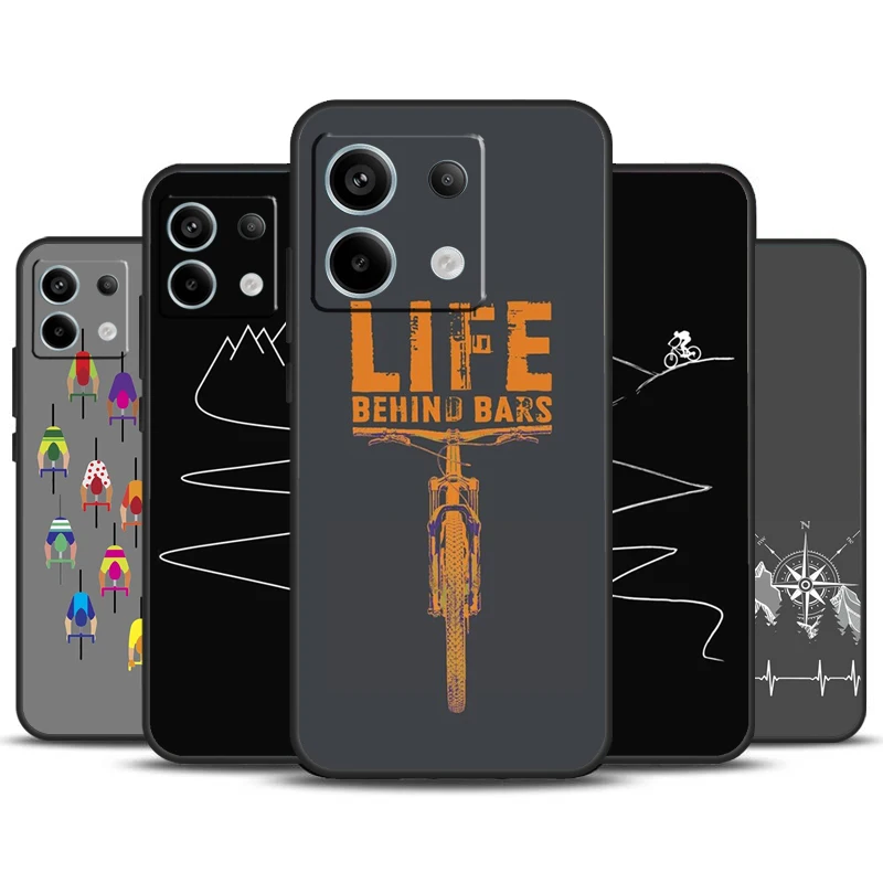 Funda para bicicleta de montaña, cubierta para Xiaomi Redmi Note 13, 11, 9, 10, 12 Pro Plus, 9S, 10S, 11S, 12S, Redmi 13C, 9C, 10C, 12C