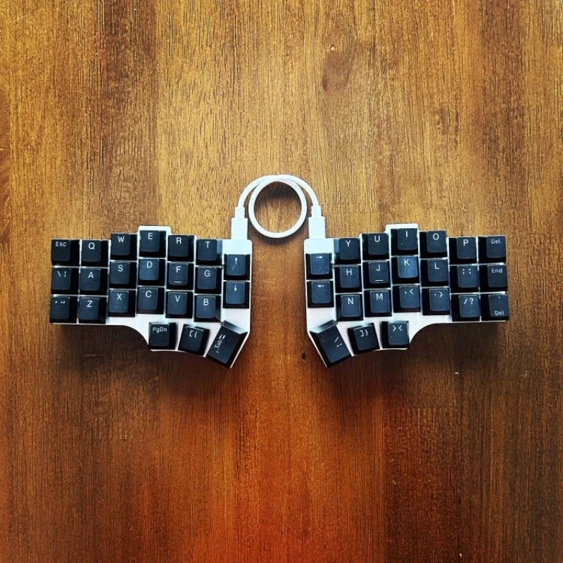 Corne V4se-teclado dividido con cable, personalizado, modo único, intercambio en caliente, RGB, con cable, para VIAL Linux, ergonomía, 9 diseños - imagen 3