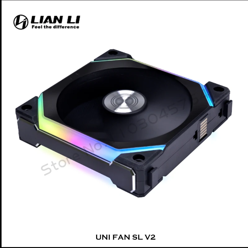 LIAN LI UNI FAN SL V2 SL120V2 Hoja inversa 10% Rendimiento Versión mejorada Ventilador RGB, paquete único, negro/blanco - imagen 4