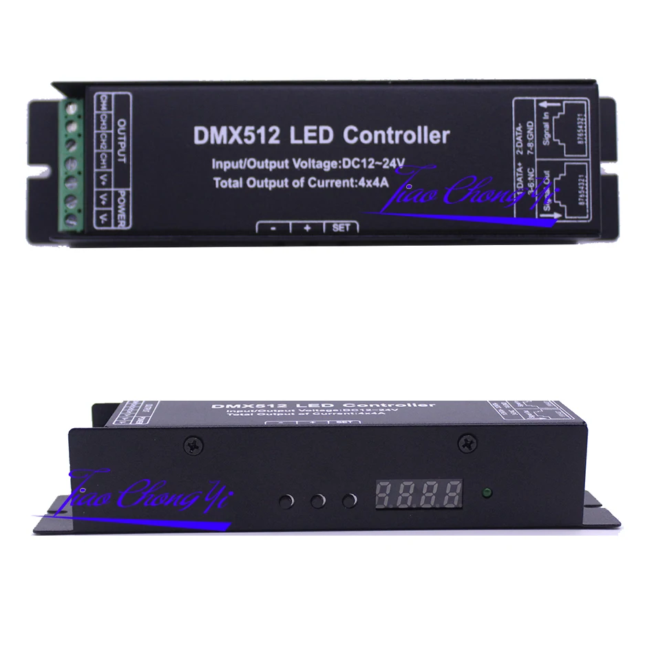 DMX512 3CH 4 canales RGB 144W 192W RGBW pantalla Digital decodificador DMX controlador LED controlador DC 12 ~ 24V para tira de luz LED RGBW - imagen 4