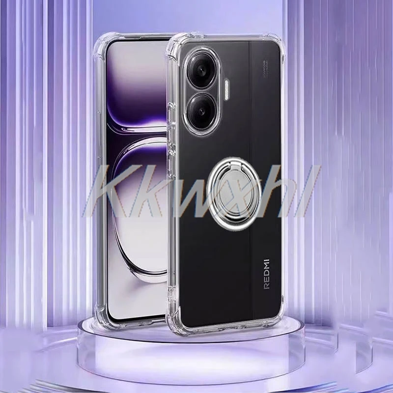 Para Xiaomi Redmi Turbo 4 Pro 6,83 "Turbo4Pro 4Pro 25053RT47C soporte de anillo trasero funda de teléfono suave Original cubierta a prueba de golpes - imagen 2