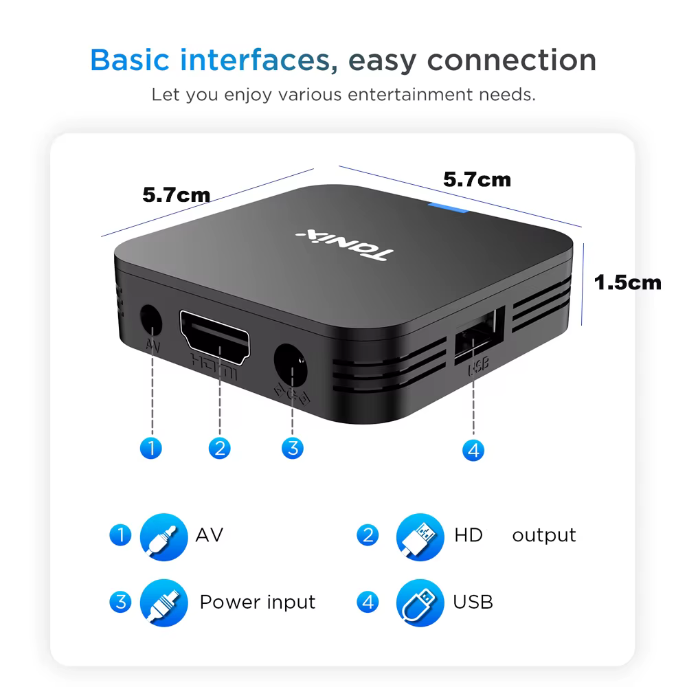 Tanix TX1 Android TV Box 4K HDR Quad Core reproductor multimedia - imagen 3