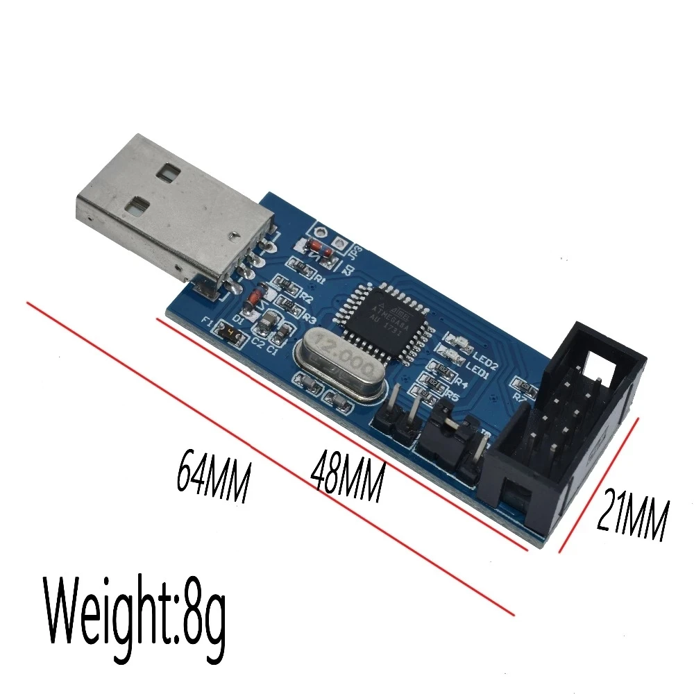 Programador oficial USBASP USBISP AVR USB ISP USB ASP ATMEGA8 ATMEGA128 compatible con Win7 64 - imagen 3