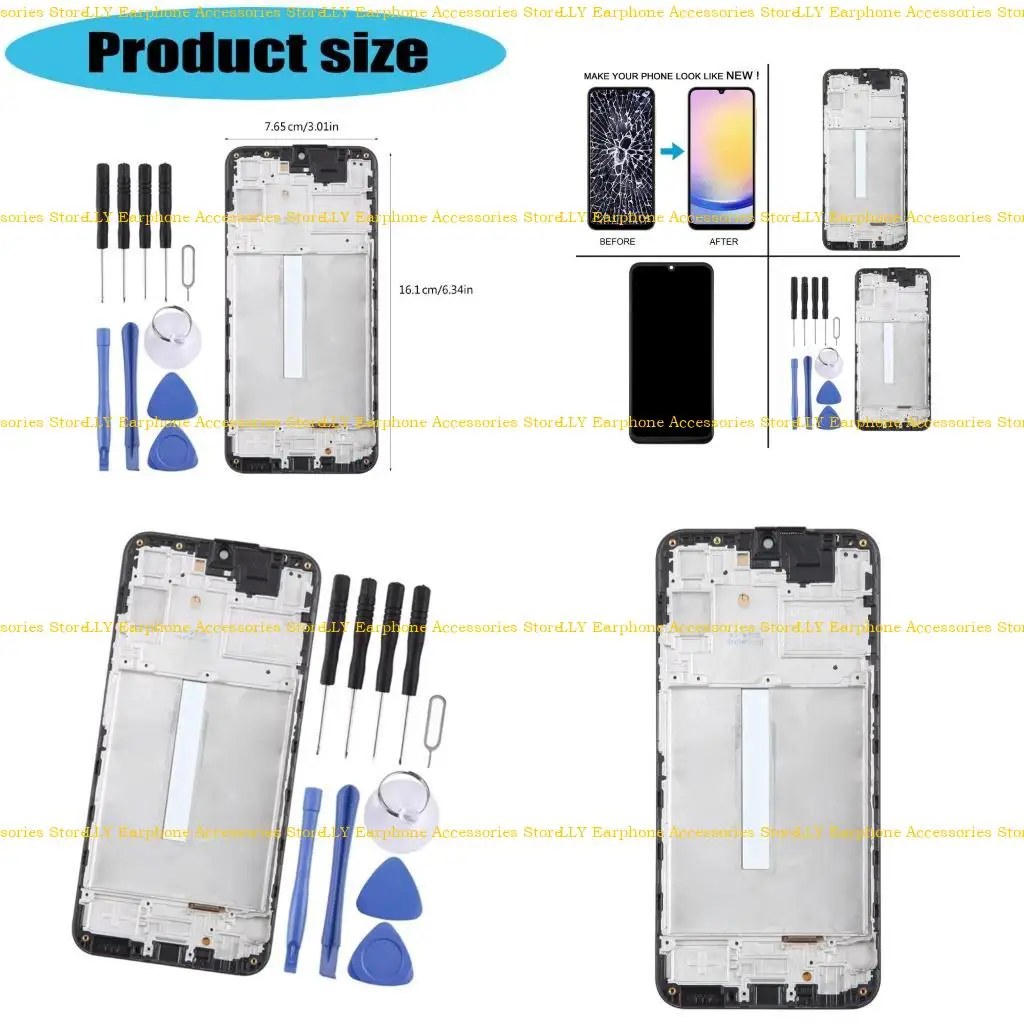 Ensamblaje completo pantalla LCD 462E con digitalizador LCD cuadro para pantalla LCD A25 y accesorio del