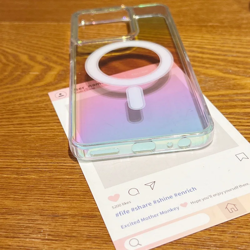 Funda de Color degradado para Motorola Moto Edge 50 Fusion G85 G45 G34 Stylus G 5G 2025, funda magnética para Mag-safe, carcasa suave transparente - imagen 5