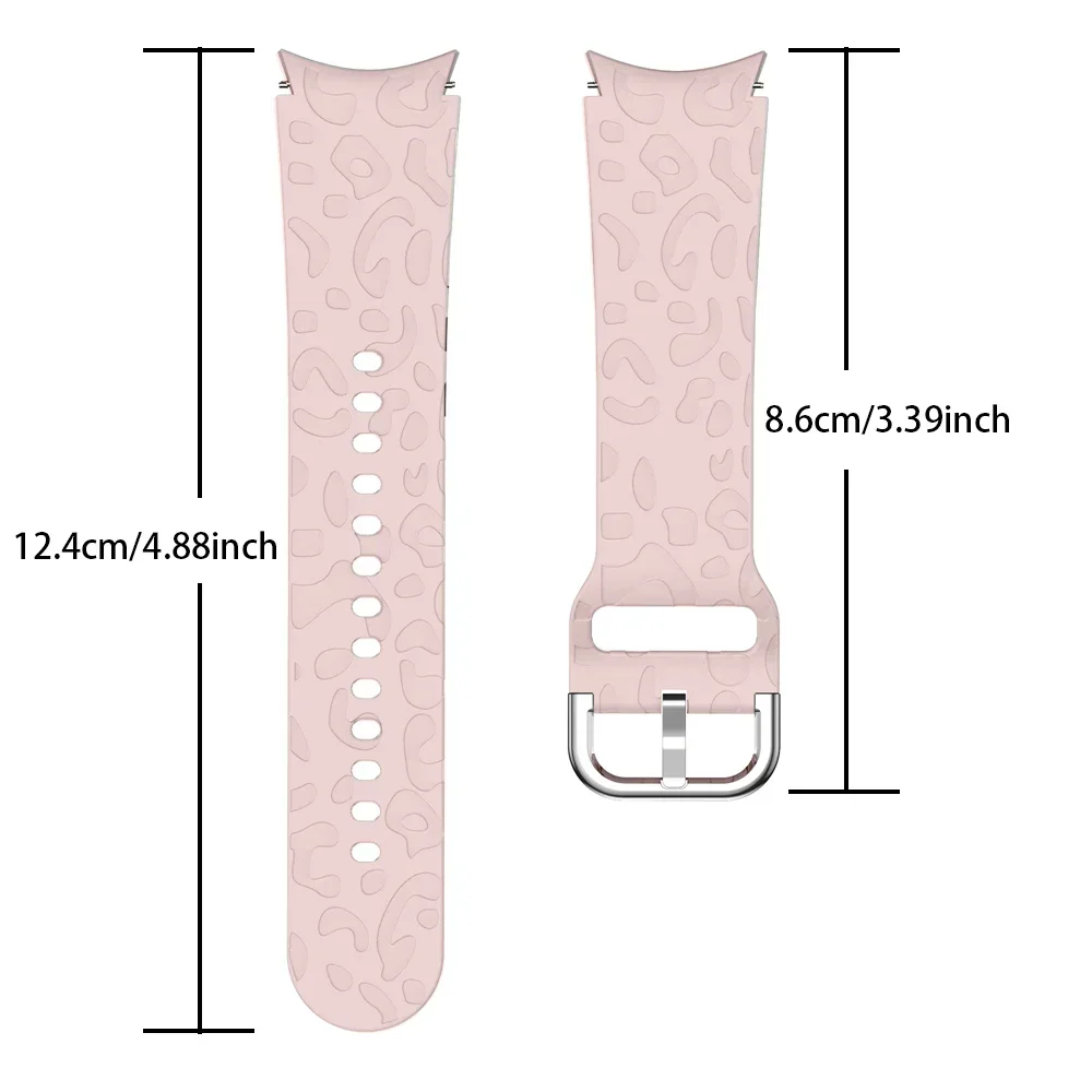 Correa de silicona deportiva con estampado de leopardo para Samsung Galaxy Watch 6 5 Pro, 45mm, 4 Classic, 47mm, 46mm, 40, 44mm - imagen 4