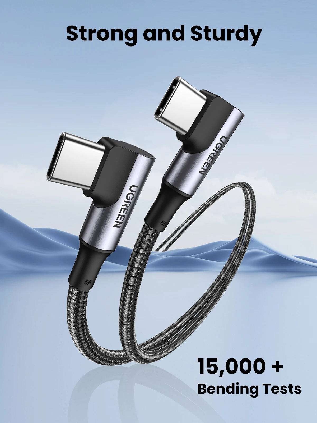 Cable USB-C UGREEN 100W PD Carga Rápida para MacBook Samsung iPad - imagen 5