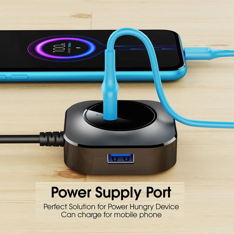 USB 3,0 2,0 HUB 4 puertos USB Cable divisor USB lector de tarjetas de disco teclado extensor de ratón portátil PC teléfono tableta base de carga - imagen 3