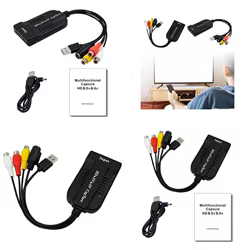 Tarjeta captura vídeo USB Y1UB multifuncional para entrada resolución 4k30hz salida 1080p 30hz para vídeo nítido.