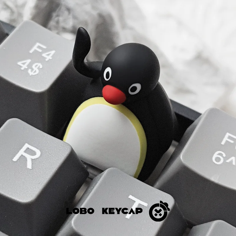 Pingu-teclas personalizadas, tapa de teclado mecánico creativa de resina única y bonita, tecla Esc personalizada, 1 ud. - imagen 4