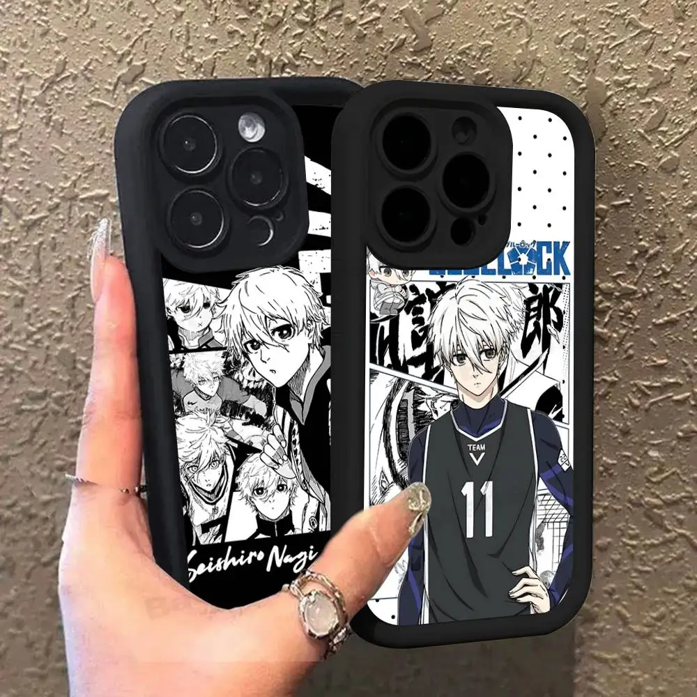 Cool B-Blue L-Lock funda de teléfono de silicona para iPhone 17 Air 17 16 15 14 13 Plus Pro Max cubierta suave a prueba de golpes - imagen 3