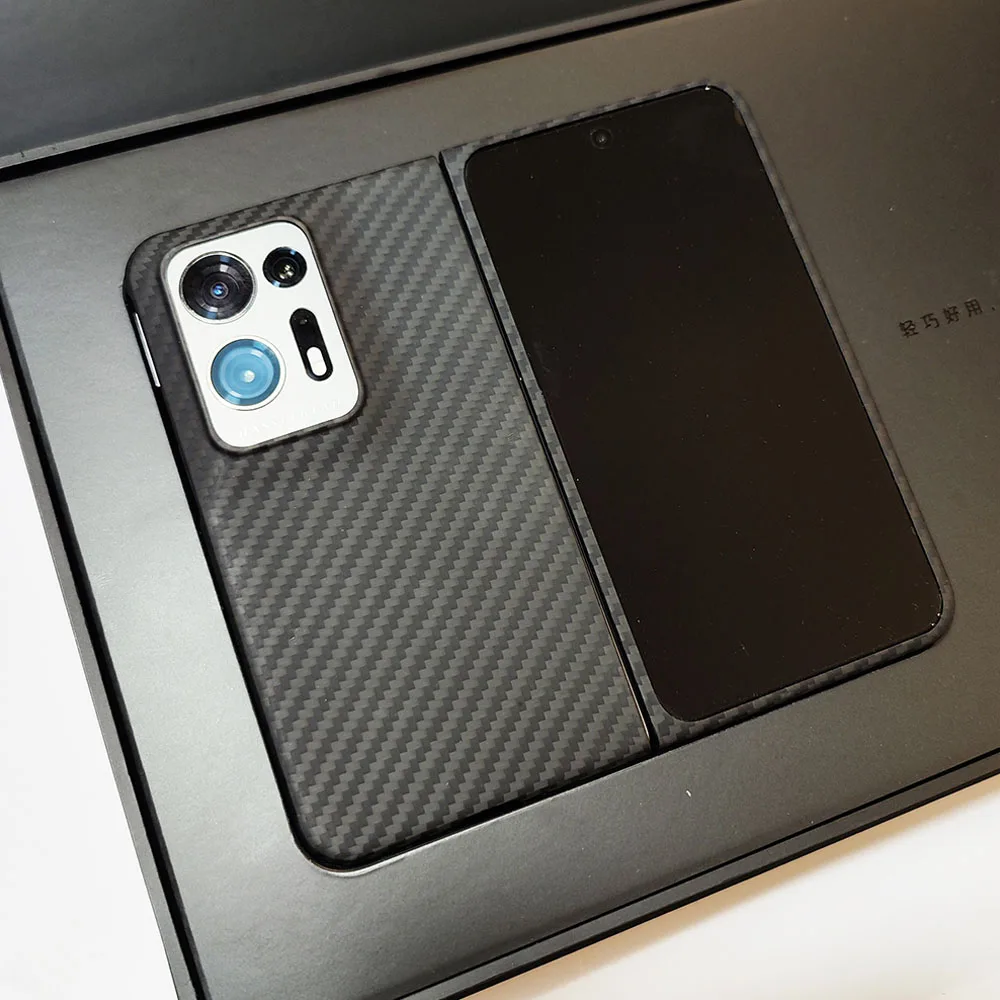 Funda OPPO Find N2 de carbono Real, funda protectora de fibra de carbono ultrafina para teléfono inteligente OPPO Find N2 - imagen 2
