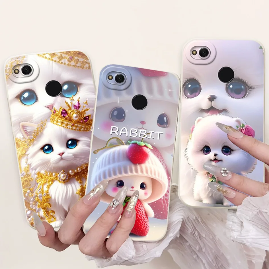 Para Xiaomi Redmi 4A 5A 4X funda lindo conejo gato Lobo suave silicona caramelo TPU cubierta de teléfono para Xiaomi Redmi 5A 4A 4X Redmi5a parachoques