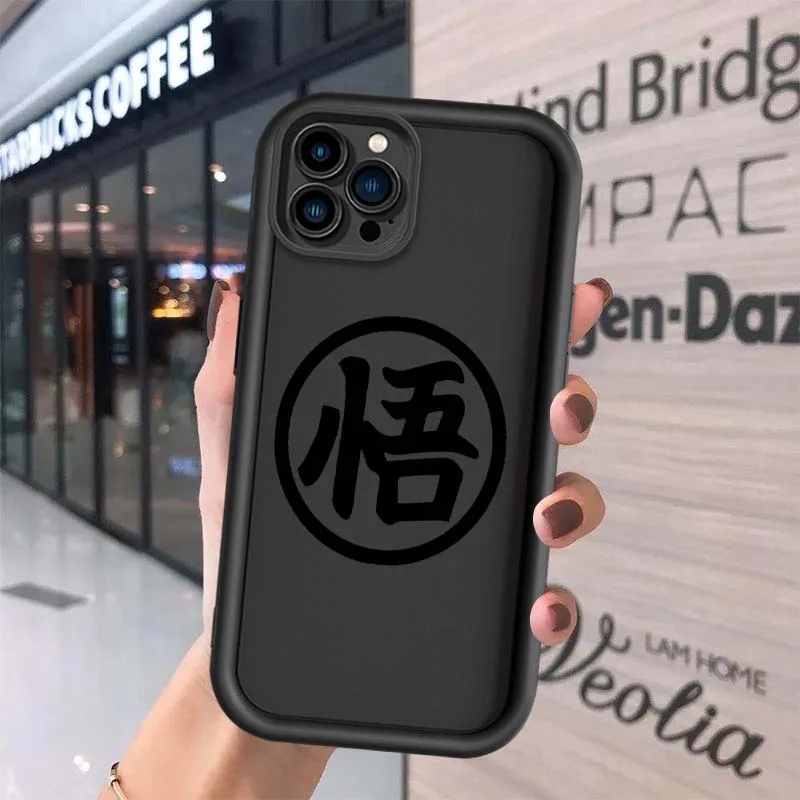 D-Dragon Ball Goku Logo cubierta para Apple iPhone 17 16 15 14 13 12 11 Plus Pro Max Eye Ladder funda de teléfono - imagen 3